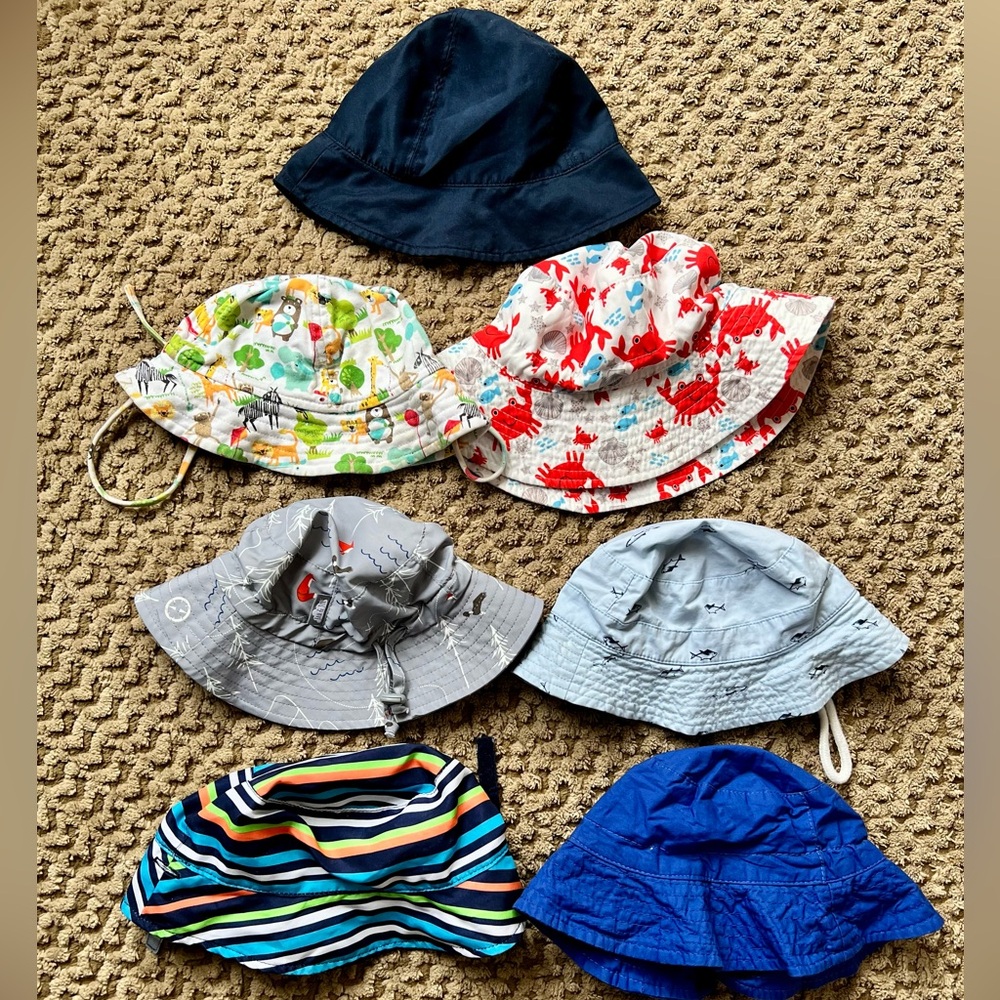 Colorful Baby Sun Bucket Hats Set